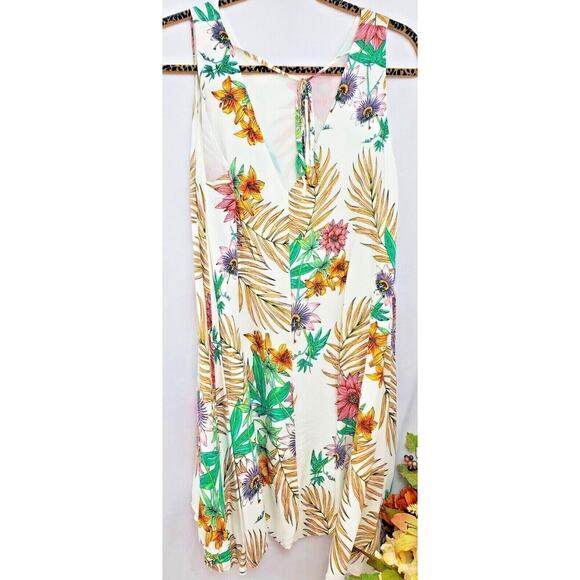 Umgee Dress Size M Medium Shift Tunic Womens Sleeveless Tank Boho Floral Print - Picture 6 of 6